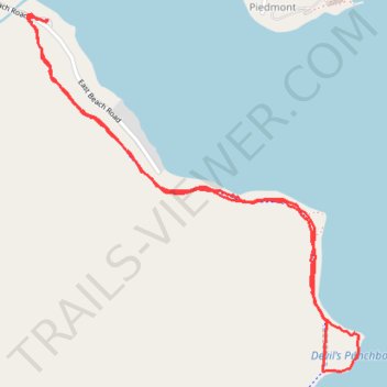 Devil's Punchbowl via Spruce Railroad Trail in Olympic National Park trail, distance, elevation, map, profile, GPS track