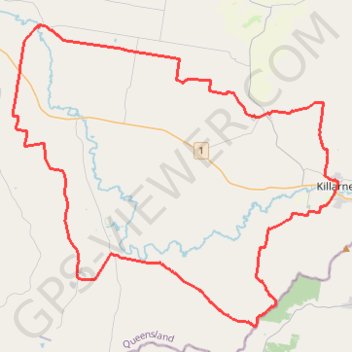 Killarney to Warwick via Barlows Gate trail, distance, elevation, map, profile, GPS track