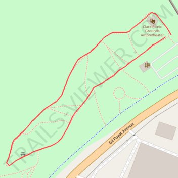 Clark Picnic Grounds trail, distance, elevation, map, profile, GPS track