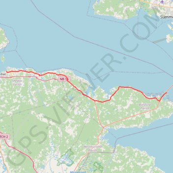 Shédiac - Borden-Carleton trail, distance, elevation, map, profile, GPS track