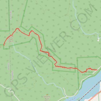 Mount Hayes trail, distance, elevation, map, profile, GPS track