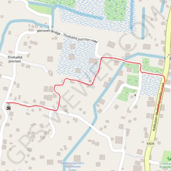 Cherthala trail, distance, elevation, map, profile, GPS track