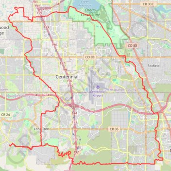 Douglas County Gravel/Unpaved Cycling trail, distance, elevation, map, profile, GPS track