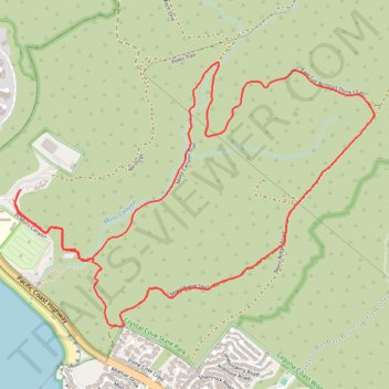 El Moro Canyon Loop Trail in Crystal Cove State Park trail, distance, elevation, map, profile, GPS track