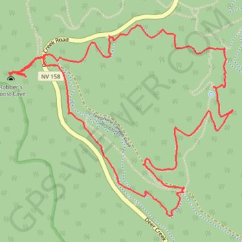 Spring Mountains - Robbers Roost Cave, Telephone Canyon Road, Trough Trail, Showgirl Trail Loop trail, distance, elevation, map, profile, GPS track