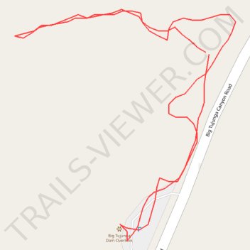 Big Tujunga Dam Overlook trail, distance, elevation, map, profile, GPS track