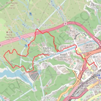 穀寮 香粉寮左坑 trail, distance, elevation, map, profile, GPS track