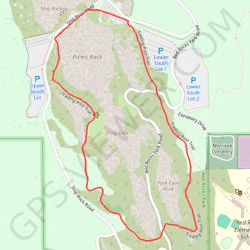 Red Rocks Loop via Trading Post Trail trail, distance, elevation, map, profile, GPS track
