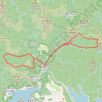 鯽魚湖西坑 蛇地坑 牌額西坑右源 trail, distance, elevation, map, profile, GPS track