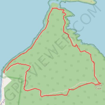 Fluted Cape trail, distance, elevation, map, profile, GPS track