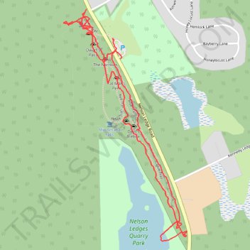 Nelson-Kennedy Ledges State Park trail, distance, elevation, map, profile, GPS track