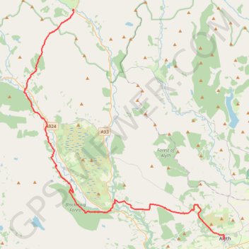 Alyth to Spittal of Glenshee - Cateran Trail (some of) trail, distance, elevation, map, profile, GPS track