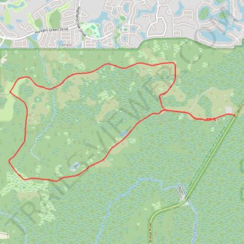 Flatwoods Park Loop Trail trail, distance, elevation, map, profile, GPS track