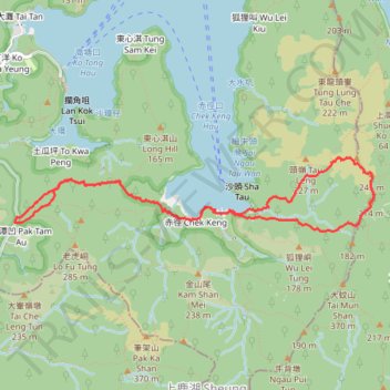 蚺蛇尖山下 trail, distance, elevation, map, profile, GPS track