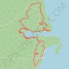 Trails and roads around Bayview and Horseshoe Cove Campgrounds trail, distance, elevation, map, profile, GPS track