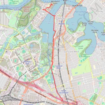Lunch Ride trail, distance, elevation, map, profile, GPS track