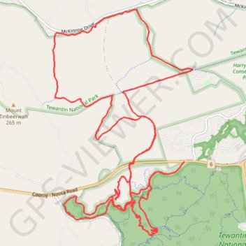 Mount Tinbeerwah ride in Tewantin National Park trail, distance, elevation, map, profile, GPS track