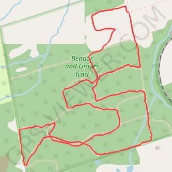 Bendor and Graves Tract - West Track trail, distance, elevation, map, profile, GPS track