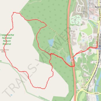 Hike up Craigellachie from Aviemore trail, distance, elevation, map, profile, GPS track