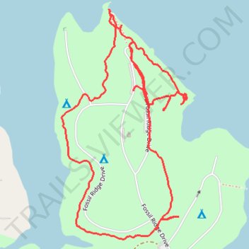 Loop walk in Eisenhower State Park trail, distance, elevation, map, profile, GPS track