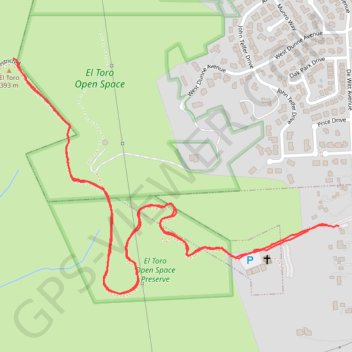 El toro church to summit and back trail, distance, elevation, map, profile, GPS track