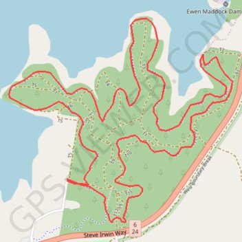 Ferny Forest Loop - Ewan Maddock Dam trail, distance, elevation, map, profile, GPS track