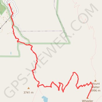 Wheeler Peak Summit via Williams Lake Trail in Carson National Forest trail, distance, elevation, map, profile, GPS track
