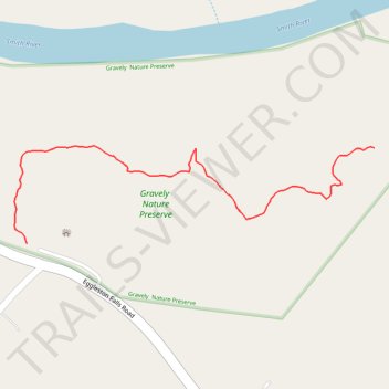 Jones Cliff Trail in Gravely Nature Preserve trail, distance, elevation, map, profile, GPS track
