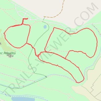 Parc Penallta trail, distance, elevation, map, profile, GPS track