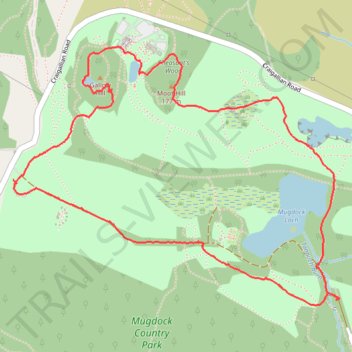 Loop walk in Mugdock County Park trail, distance, elevation, map, profile, GPS track