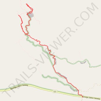 Calcite Mine Slot trail, distance, elevation, map, profile, GPS track