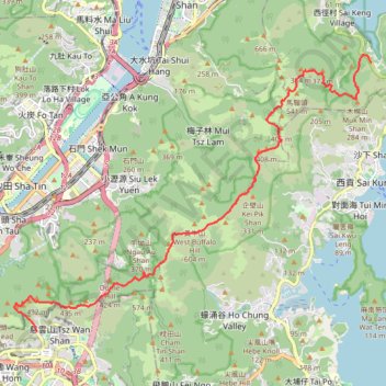 長情左坑 彎曲北坑 獅尾坑 trail, distance, elevation, map, profile, GPS track