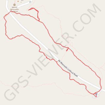 Mount Wooroolin main tracks trail, distance, elevation, map, profile, GPS track