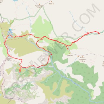 Etang de Gialicatapiano depuis le Verghello trail, distance, elevation, map, profile, GPS track