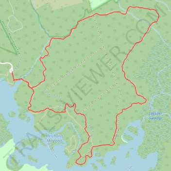 Lassiter Trail in Merchants Millpond State Park trail, distance, elevation, map, profile, GPS track