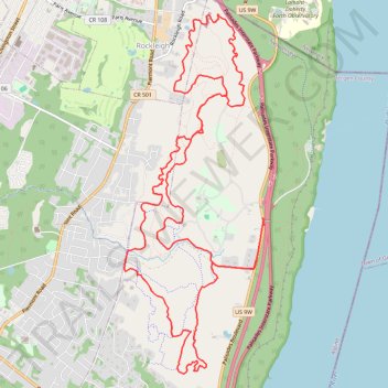 Alpine & Rockleigh trail, distance, elevation, map, profile, GPS track