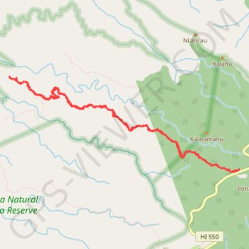 Awa'awapuhi Trail (Kauai Island) trail, distance, elevation, map, profile, GPS track