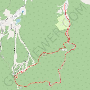 덕유산 칠봉코스 trail, distance, elevation, map, profile, GPS track