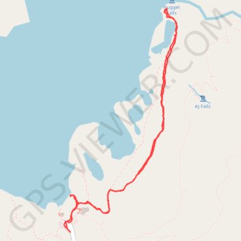 Nugget Falls Trail along Mendenhall Lake in Tongass National Forest trail, distance, elevation, map, profile, GPS track