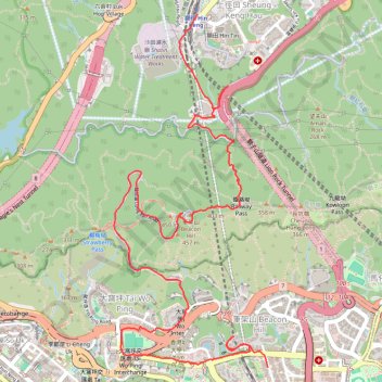Over Beacon Hill trail, distance, elevation, map, profile, GPS track