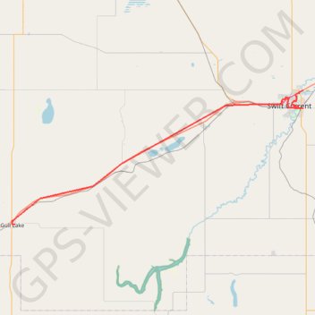 Gull Lake - Swift Current trail, distance, elevation, map, profile, GPS track