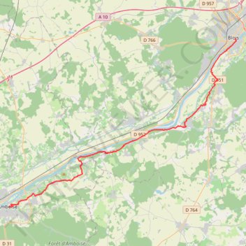 Blois - amboise MAP 2 trail, distance, elevation, map, profile, GPS track