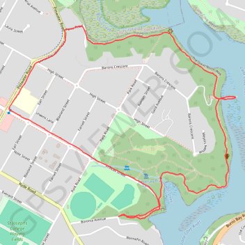 Hunters Hill - Boronia Park - Lane Cove River trail, distance, elevation, map, profile, GPS track