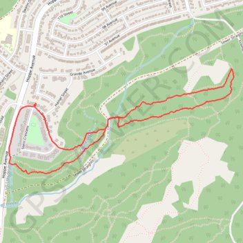 Grande Cache forest loop walk trail, distance, elevation, map, profile, GPS track