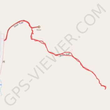 Door Trail in Badlands National Park trail, distance, elevation, map, profile, GPS track