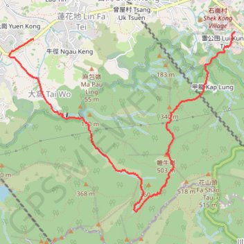 甲龍右 清潭 trail, distance, elevation, map, profile, GPS track