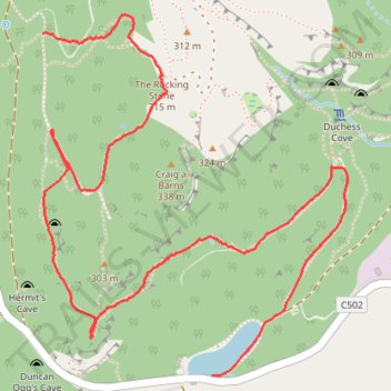 Tracks, MTB and off track sections to visit the Rocking Stone and Polney Crag trail, distance, elevation, map, profile, GPS track