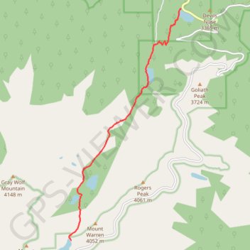 Chicago Lakes Lookout via Chicago Lakes Trail in Mount Evans Wilderness trail, distance, elevation, map, profile, GPS track