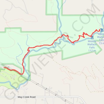 Wallace Falls trail, distance, elevation, map, profile, GPS track