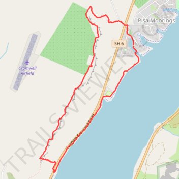 Pisa Moorings Loop Run trail, distance, elevation, map, profile, GPS track